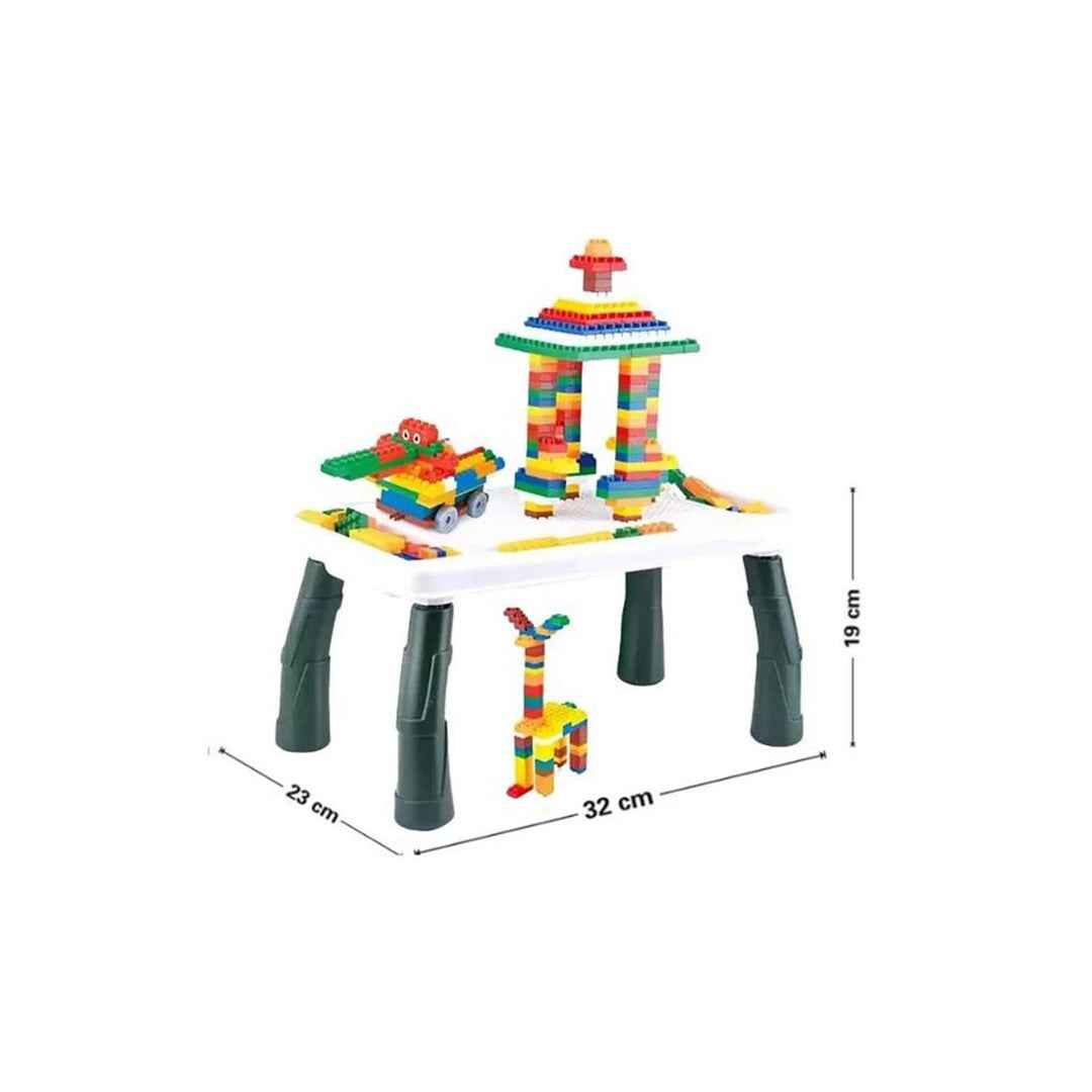 188-Piece Building Blocks Set with Activity Table - Toyspry