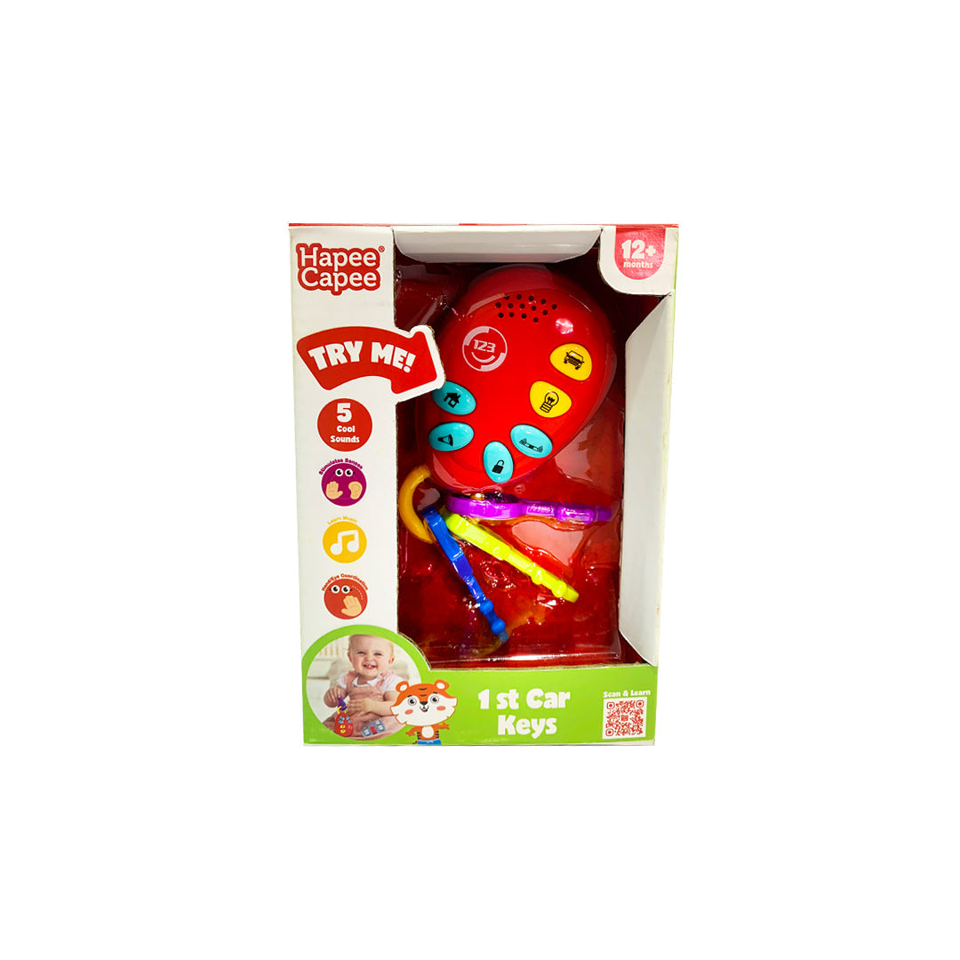 Hapee Capee 1st Car Keys - Baby Toy with Lights & Sounds