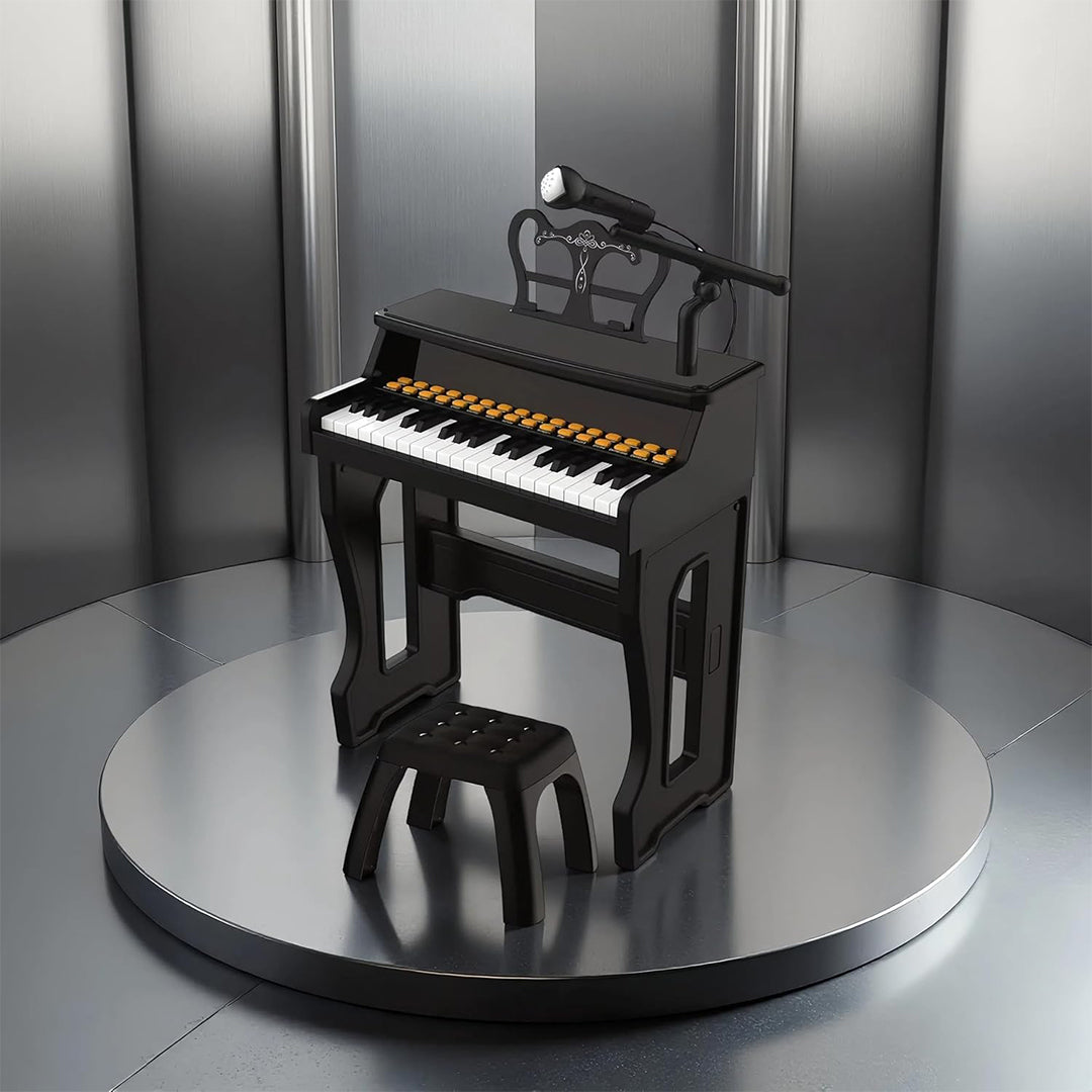 37-Key Kids Piano - 2-in-1 Musical Toy with Mic - Toyspry