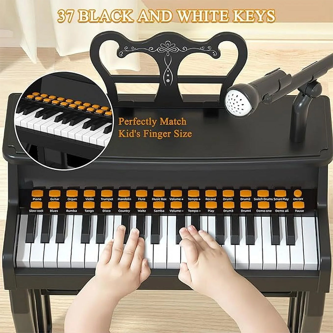 37-Key Kids Piano - 2-in-1 Musical Toy with Mic