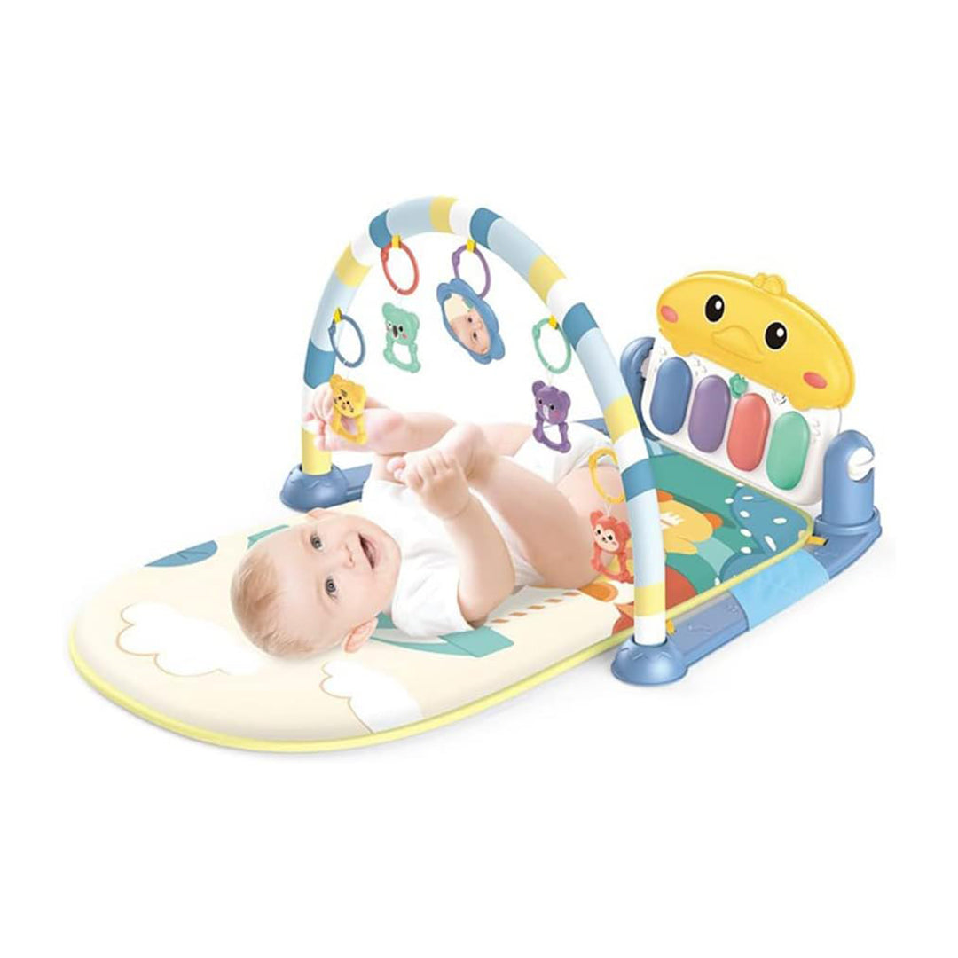 2-in-1 Newborn Play Mat & Activity Gym - Musical Kick Piano - Toyspry