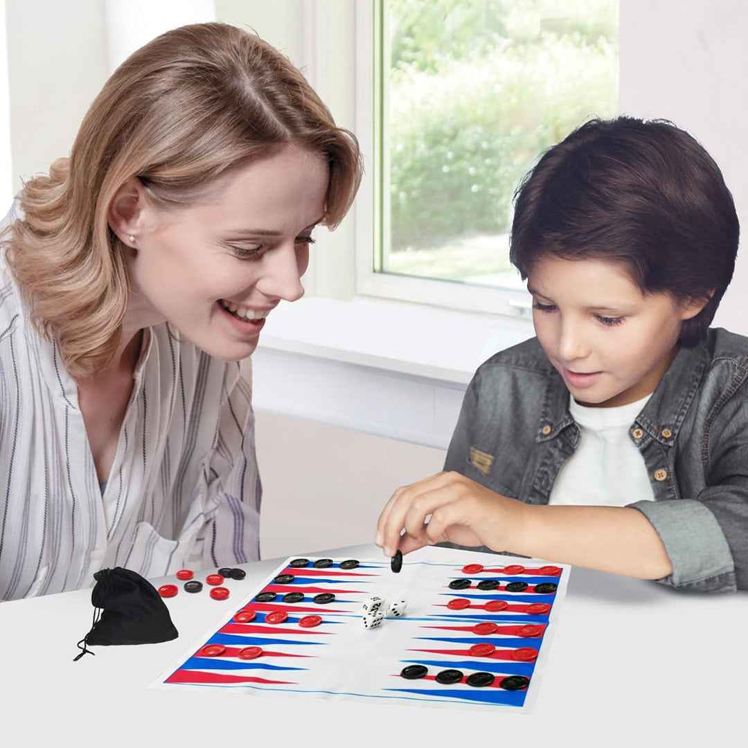 Ambassador Travel Backgammon Game | Grab & Go Strategy Board Game - Toyspry