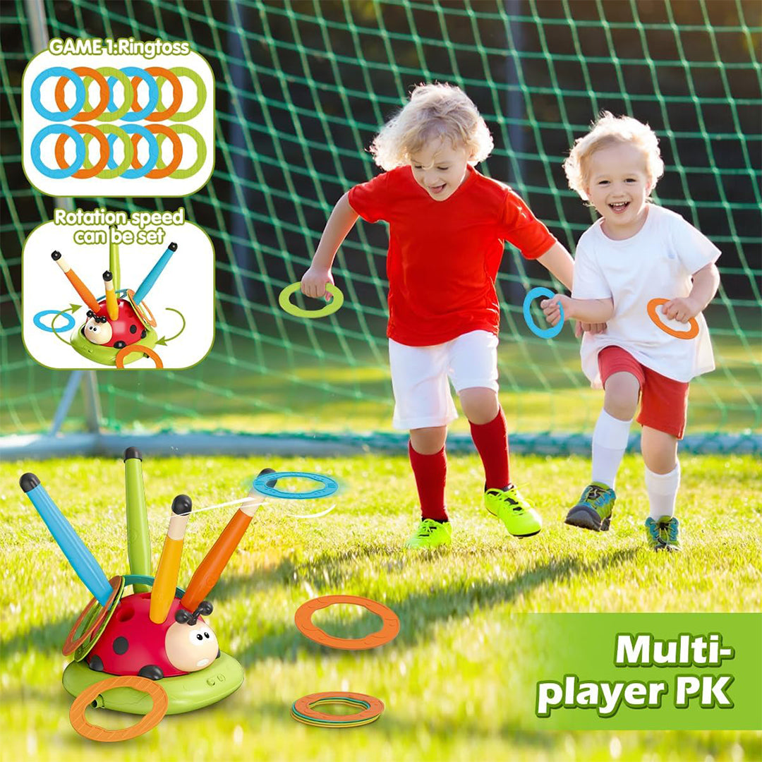 3-in-1 Kids Rocket Launcher & Musical Jump Active Play Game - Toyspry