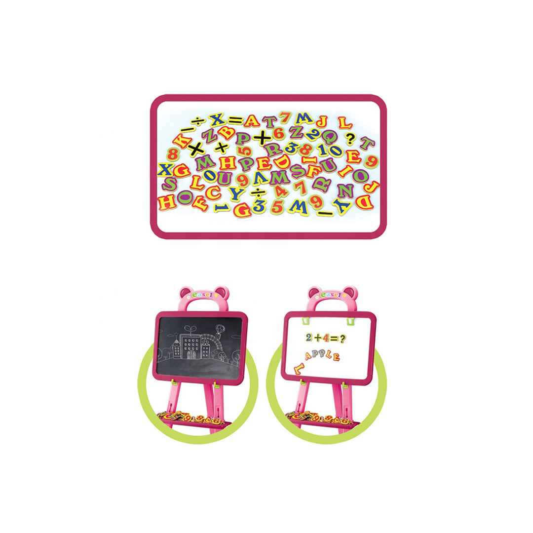 3-in-1 Kids Learning Easel with Magnetic Drawing & Chalkboard