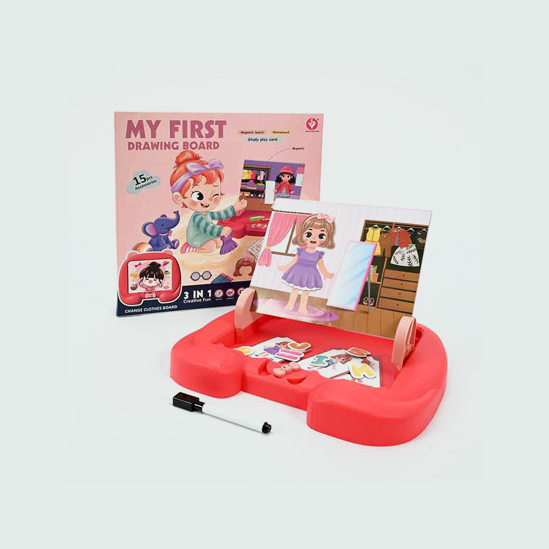 3-in-1 Magnetic Drawing Board - Cartoon Puzzle Toy - Toyspry