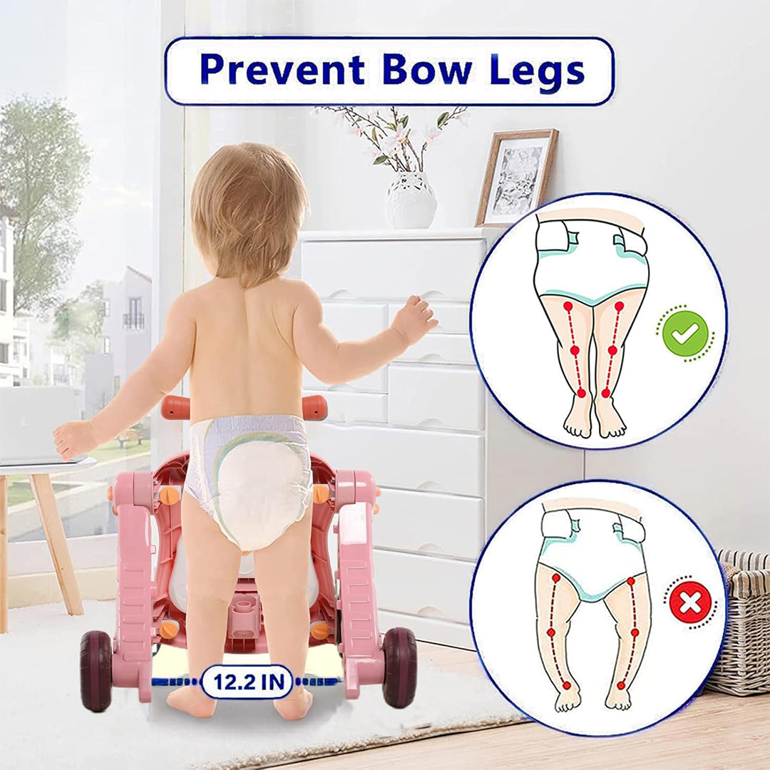 4-in-1 Baby Push Walker & Grow-With-Me Learning Toy - Toyspry