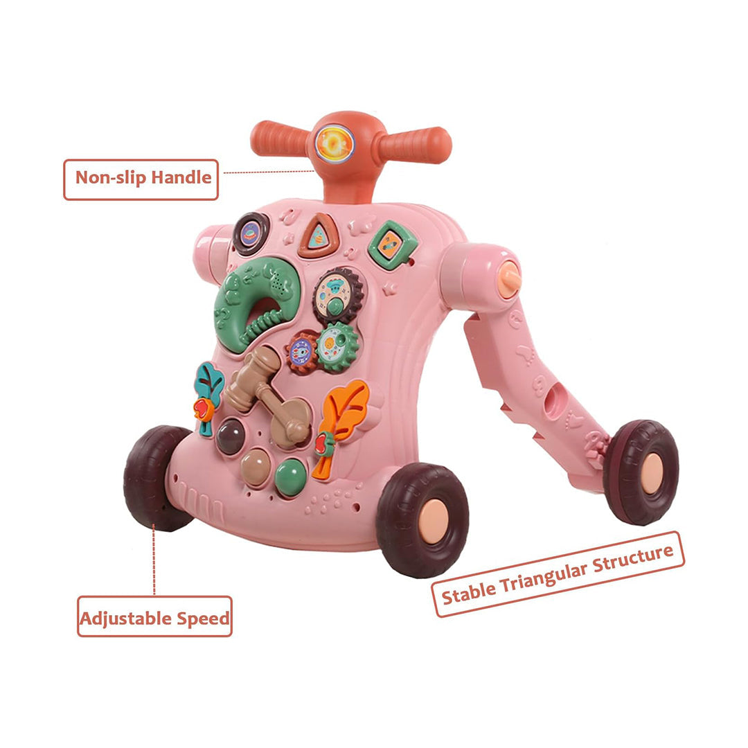 4-in-1 Baby Push Walker & Grow-With-Me Learning Toy - Toyspry