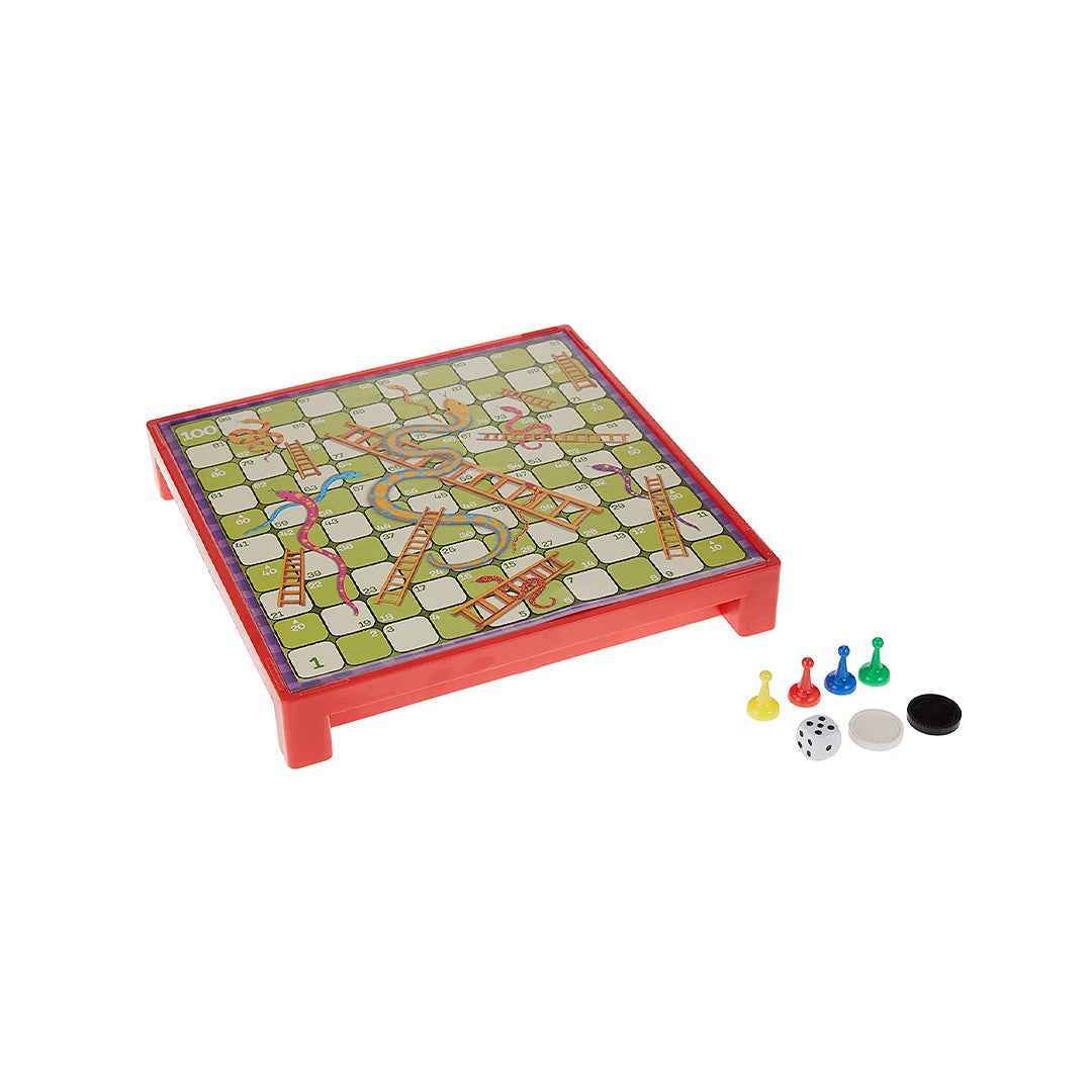 Ambassador 2-in-1 Board Game Combo: 4-in-a-Row & Snakes and Ladders - Toyspry