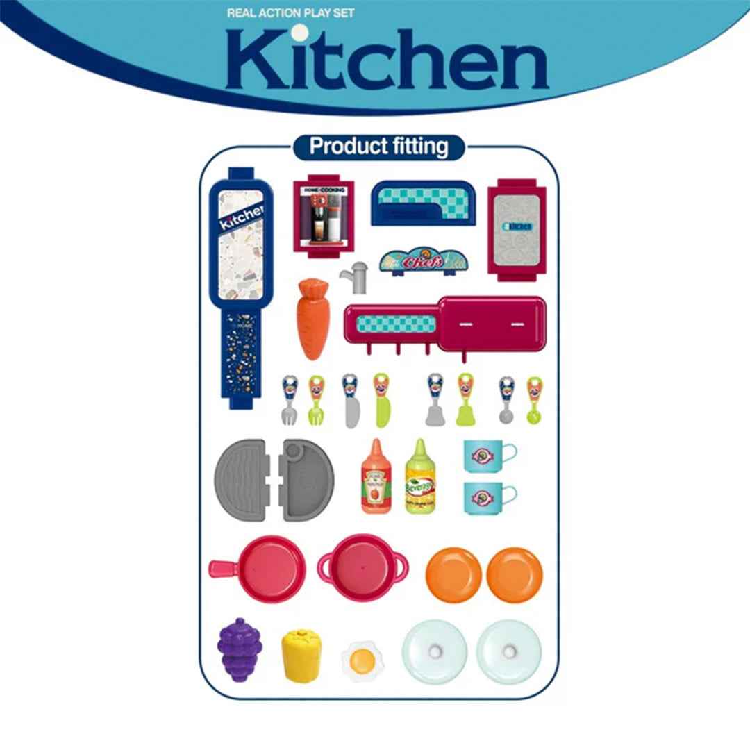 Little Chef Kitchen Playset - Compact Pretend Play (47cm)