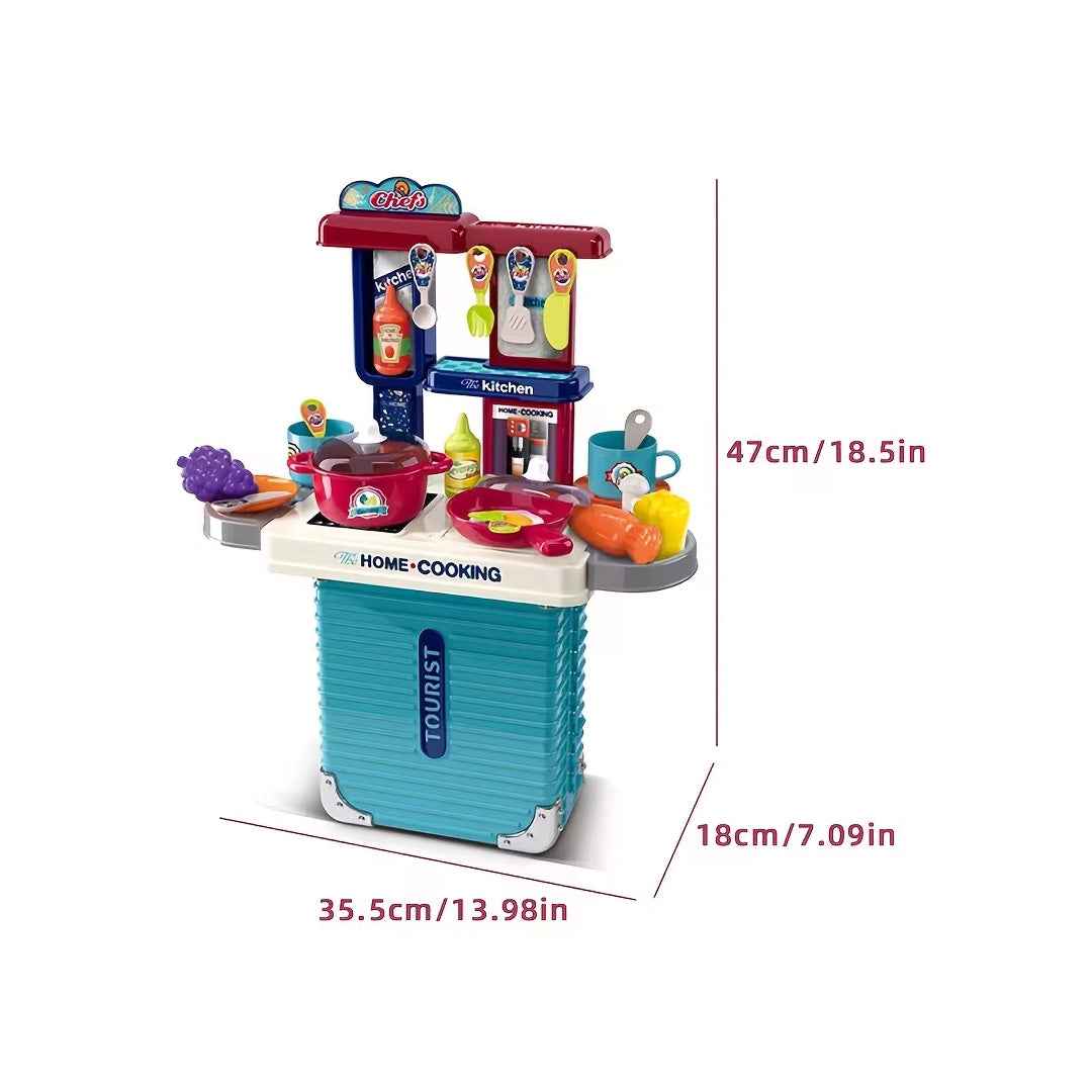 Little Chef Kitchen Playset - Compact Pretend Play (47cm)