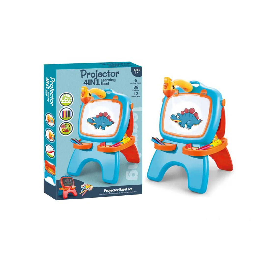4-in-1 Kids Drawing Board Projector & Learning Easel