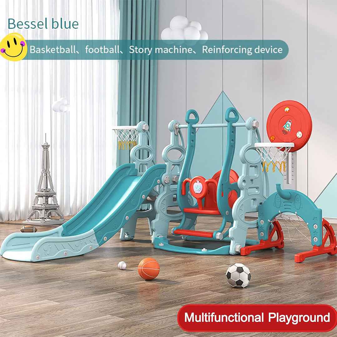 6-in-1 Kids Climber, Slide & Swing - Activity Playset