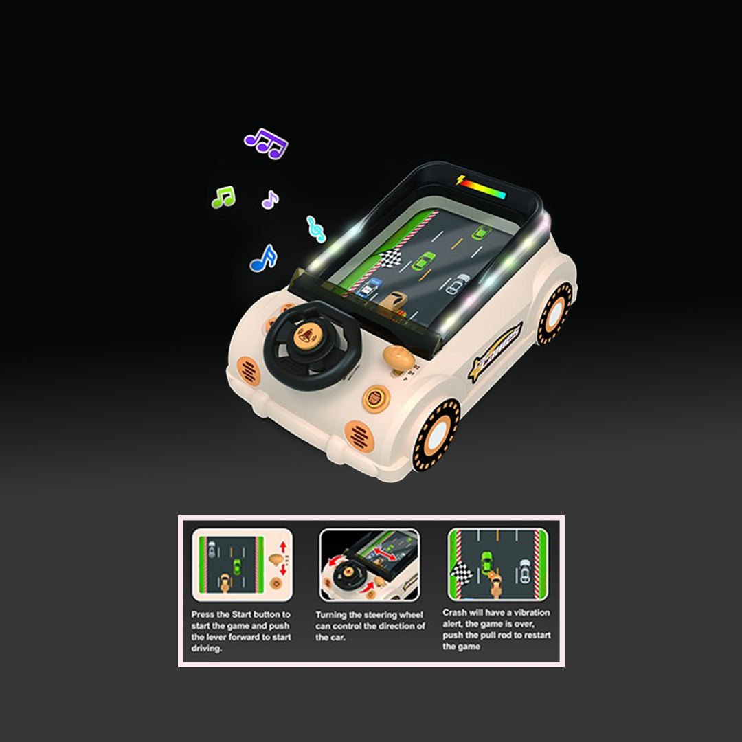 Interactive Race Game Console & Steering Wheel Driving Toy - Toyspry
