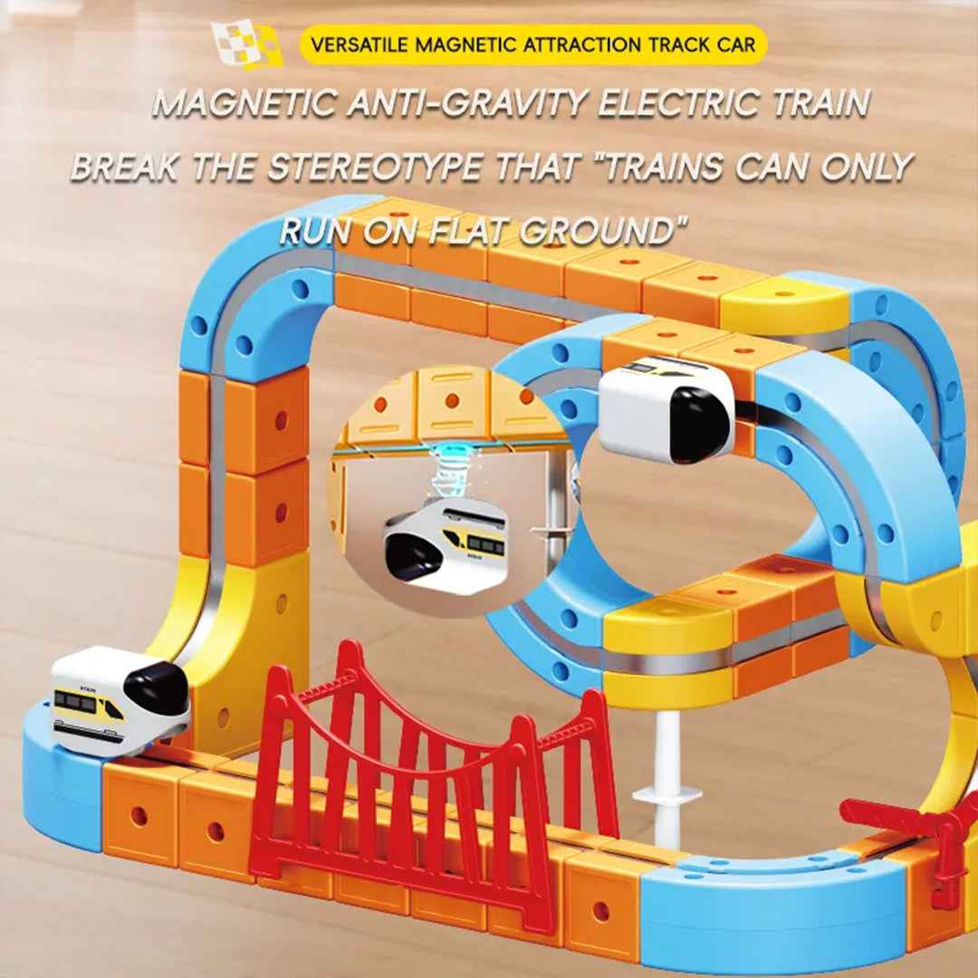 80-Piece 3D Magnetic Racing Track - Electric Fun Set