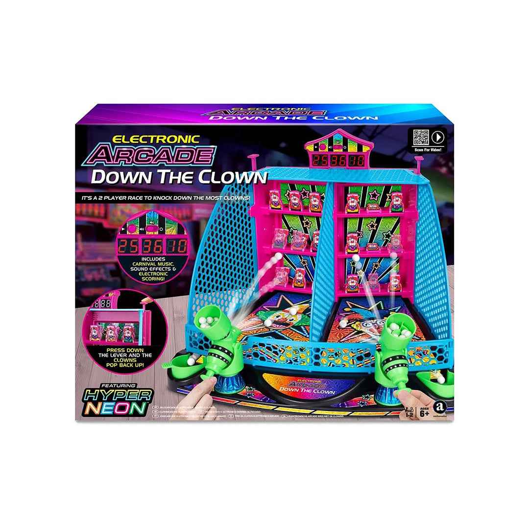 Ambassador Electronic Arcade Down-The-Clown Target Game - Toyspry