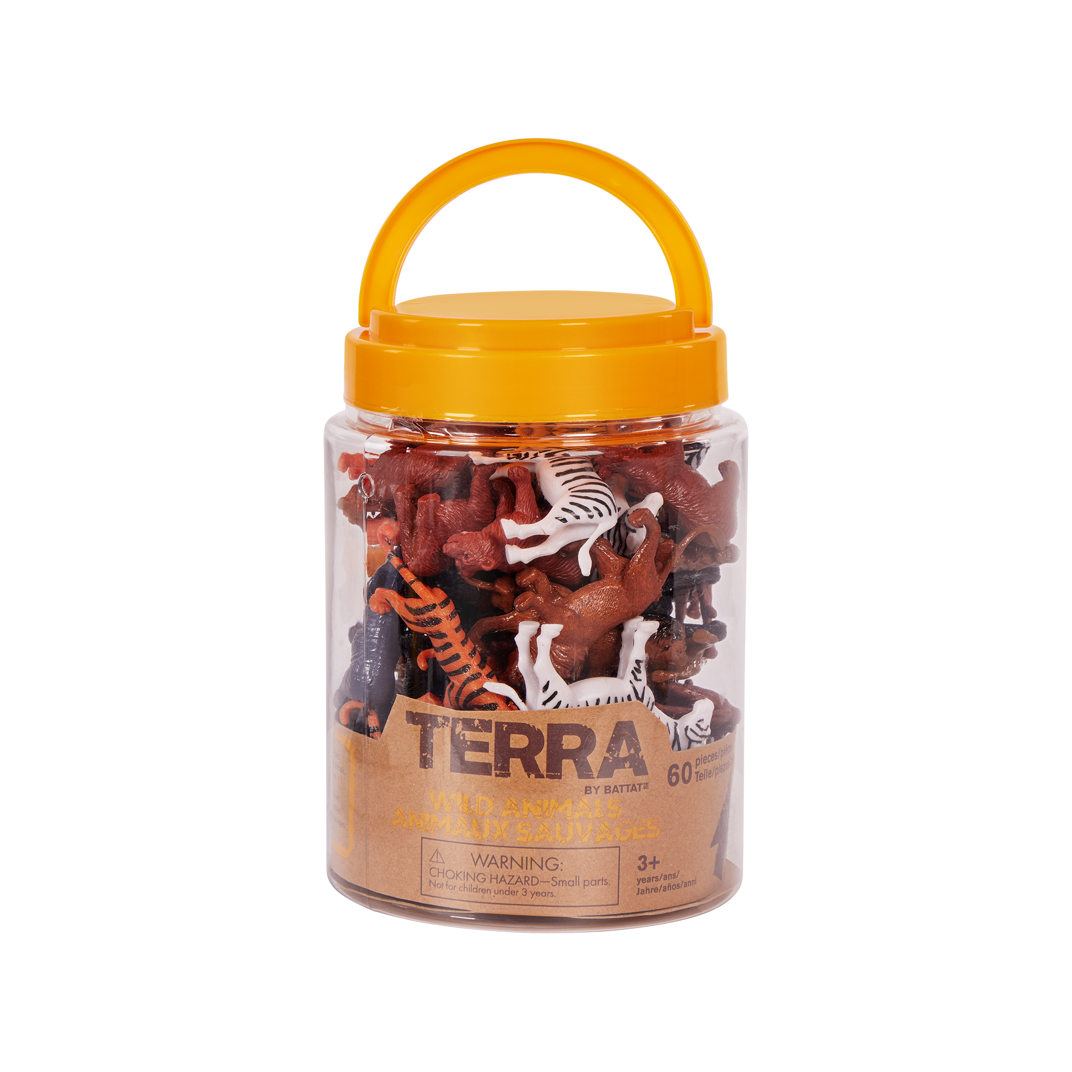 Terra Miniature Wild Animals - 60-Piece Toy Figure Set