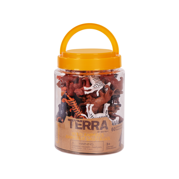 Terra Miniature Wild Animals - 60-Piece Toy Figure Set