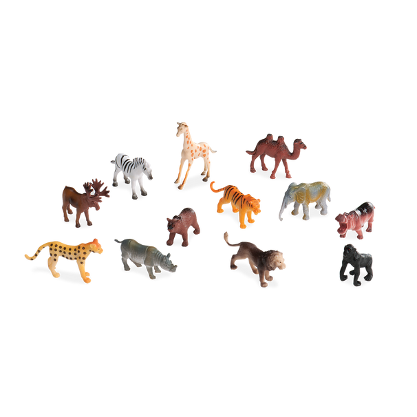 Terra Miniature Wild Animals - 60-Piece Toy Figure Set