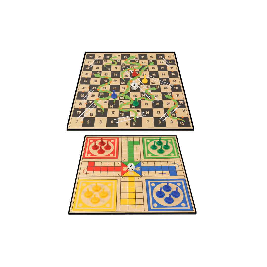 Ambassador 2-in-1 Classic Board Game Set - Ludo and Snakes and Ladders Game - Toyspry