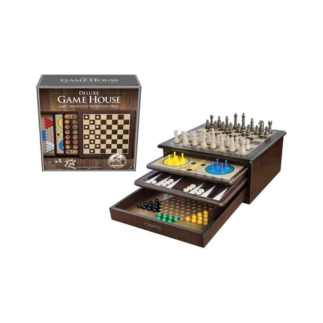 kraftsman Deluxe 10-in-1 Educational Board Games Set - Toyspry