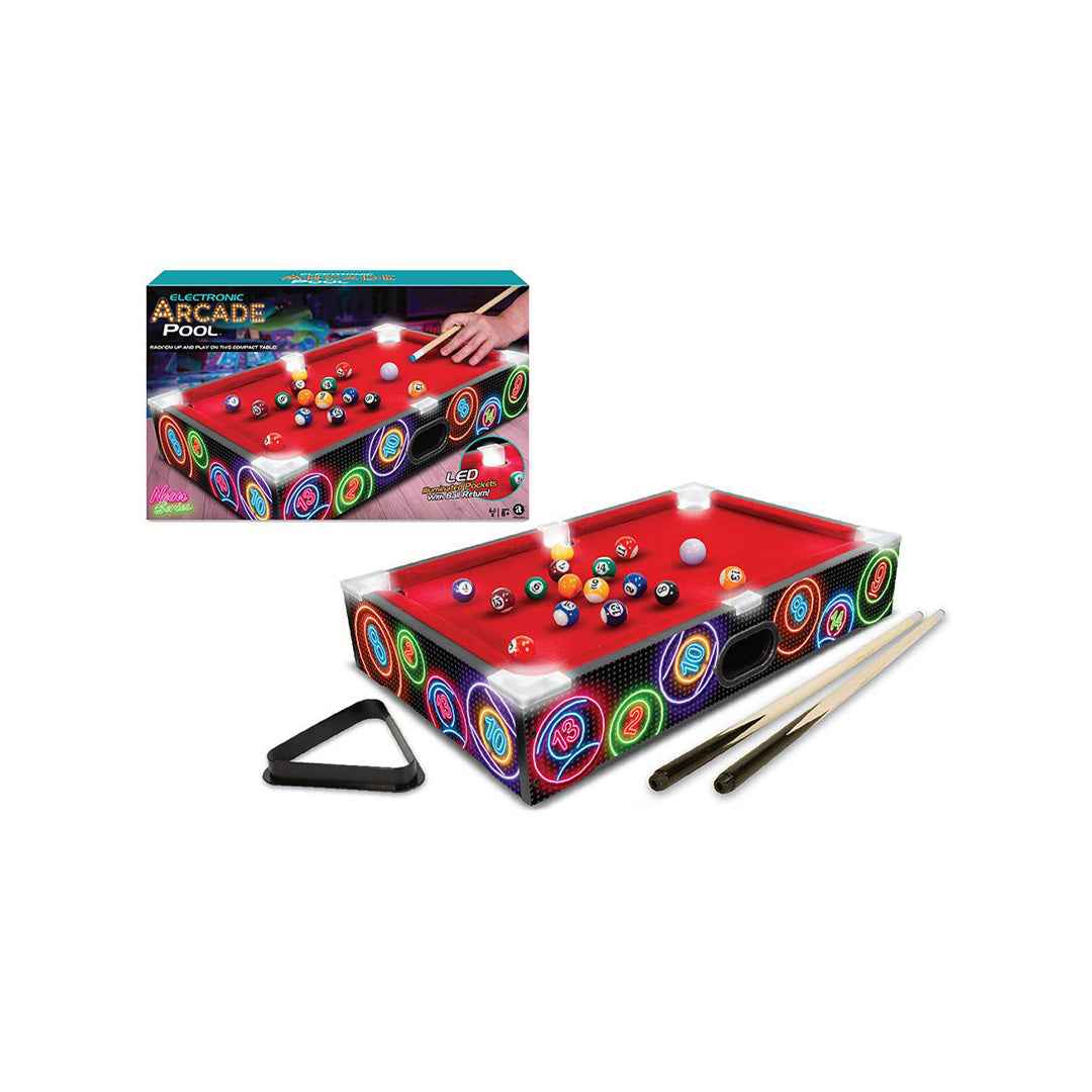 Ambassador Electronic Arcade LED Light-Up Pool Table - Toyspry