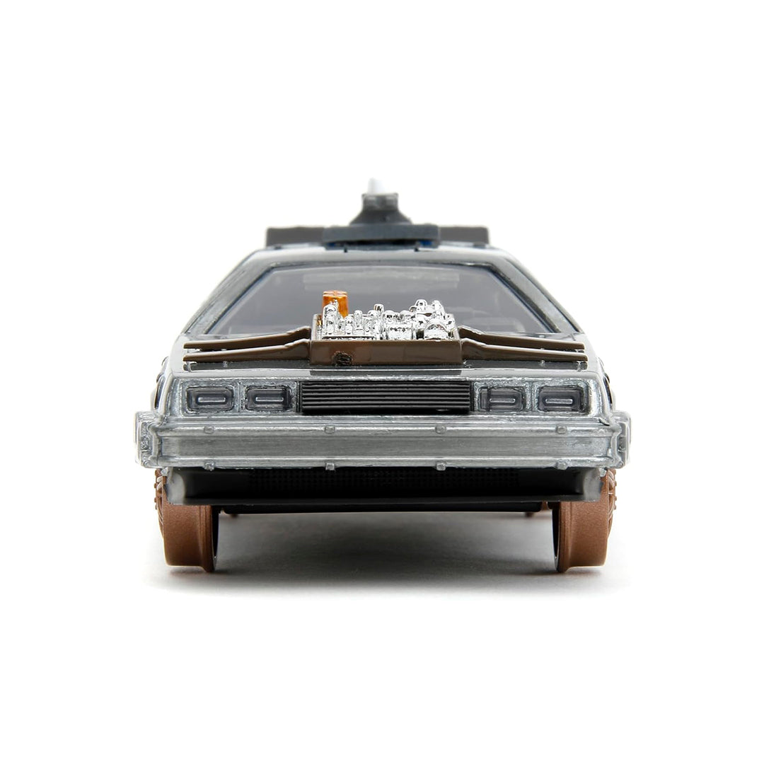 Back to the Future Part III Time Machine - 1:32 Diecast Model Car (Rail Wheels) - Toyspry