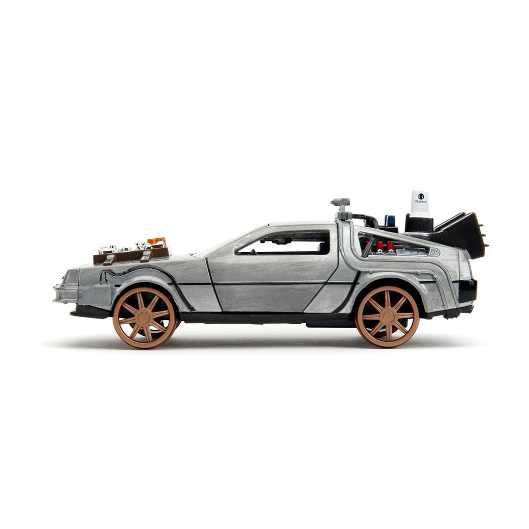 Back to the Future Part III Time Machine - 1:32 Diecast Model Car (Rail Wheels)