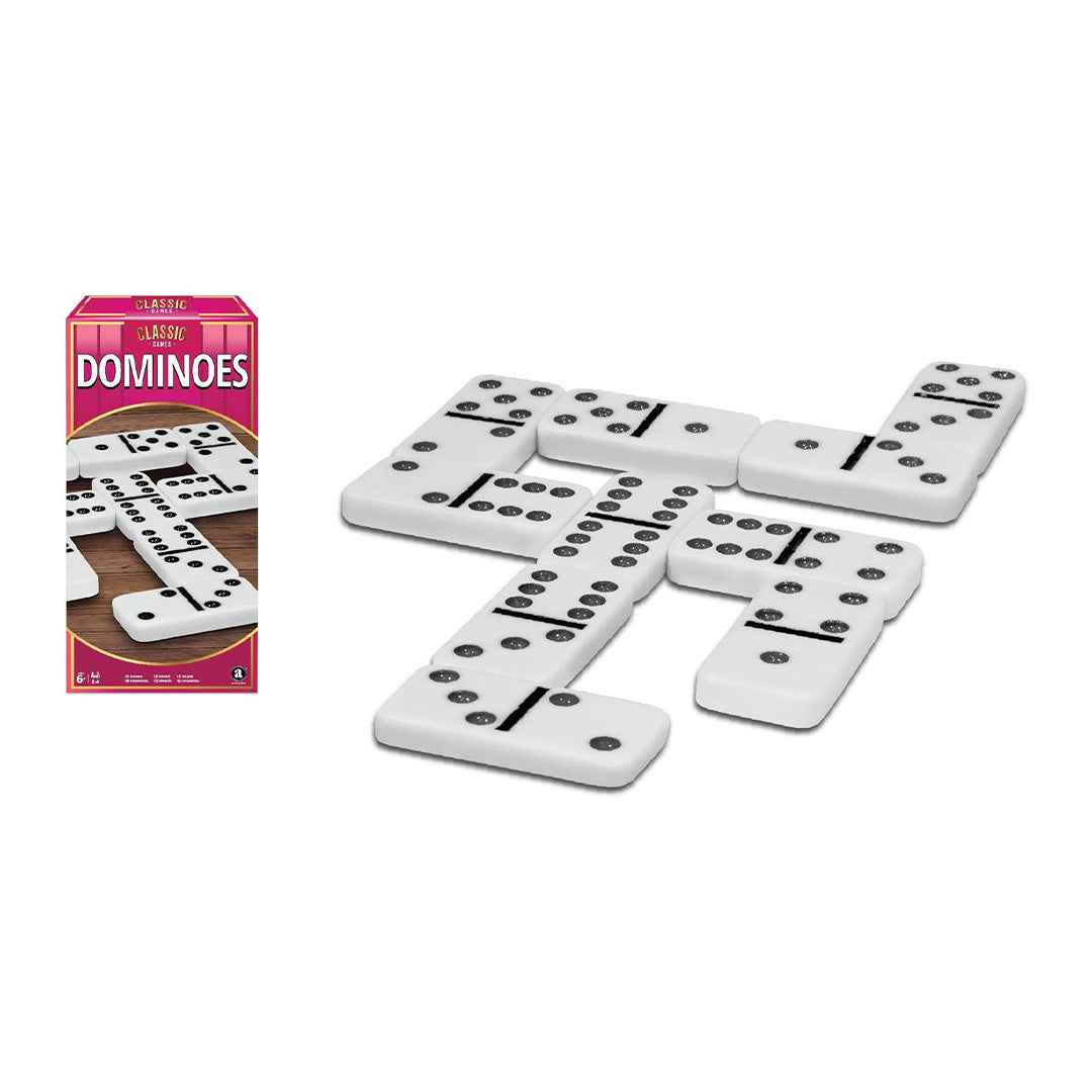Ambassador Classic Games - Basic Dominoes Set | Travel Friendly Family Game - Toyspry