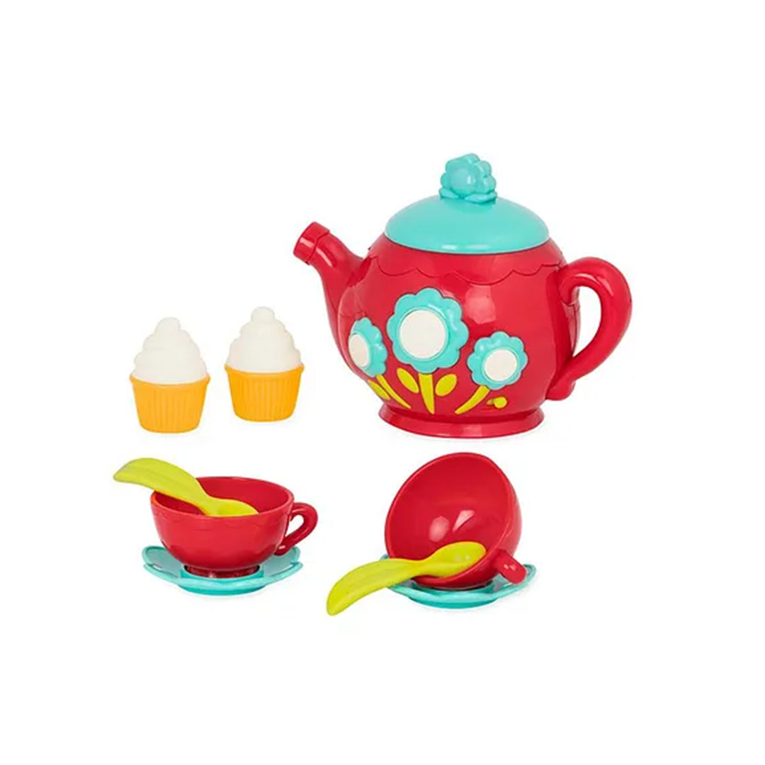 Battat 9-Piece Musical Tea Set Interactive Party Kit - Toyspry