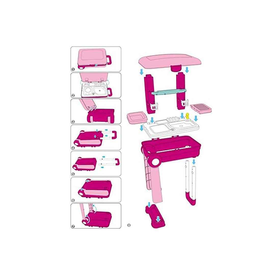 Kids Kitchen Playset - 2-in-1 Portable Suitcase