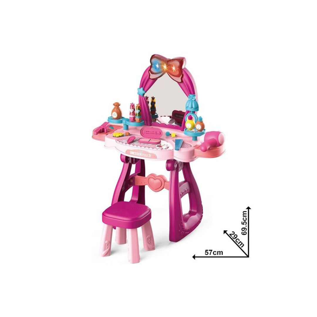Princess Beauty Dresser & Makeup Table Toy with Lights & Music - Toyspry