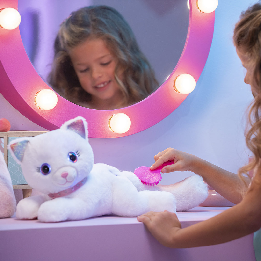 Cutie Bella Fashionista Cat - Interactive Plush Toy with Lights & Sounds - Toyspry