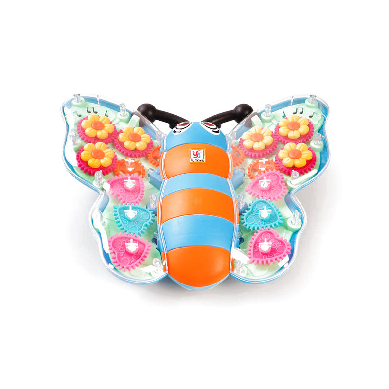 Interactive Walking Butterfly Educational Toy Car with Lights & Music