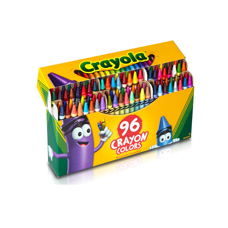 Crayola 96 Count Crayons | Crayon Set with Sharpener | Educational Toys for Kids