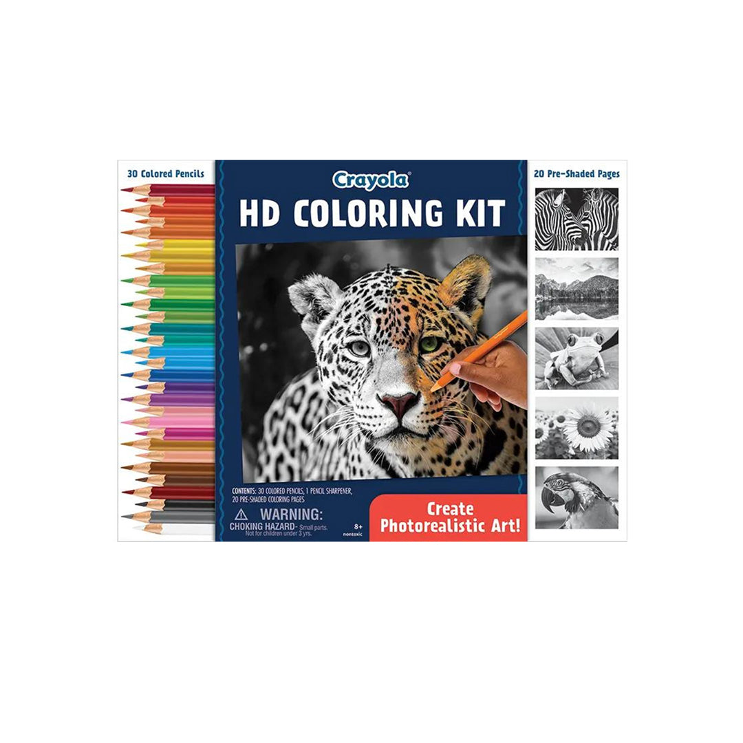 Crayola HD Coloring Kit | 40 Pencils & Shaded Pages - Toyspry
