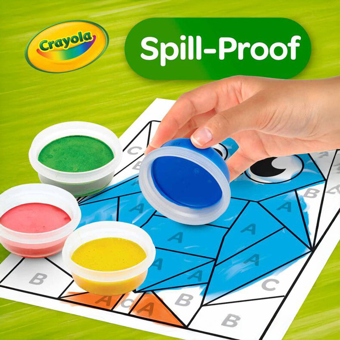Crayola Spill-Proof Paint Set | Less Mess Washable Paint Activity Kit for Kids - Toyspry