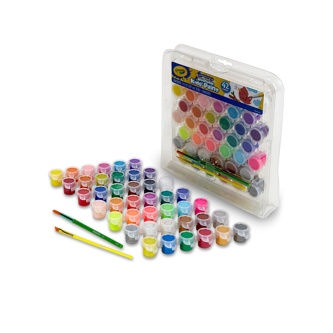 Crayola Washable Paint Pots Set for Kids | 42 Vibrant Colors