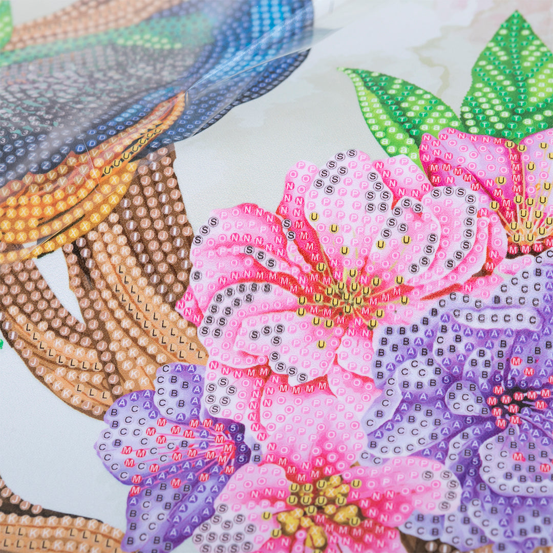 Craft Buddy Peacock Peony Crystal Art Scroll Kit (35x45cm) - Toyspry