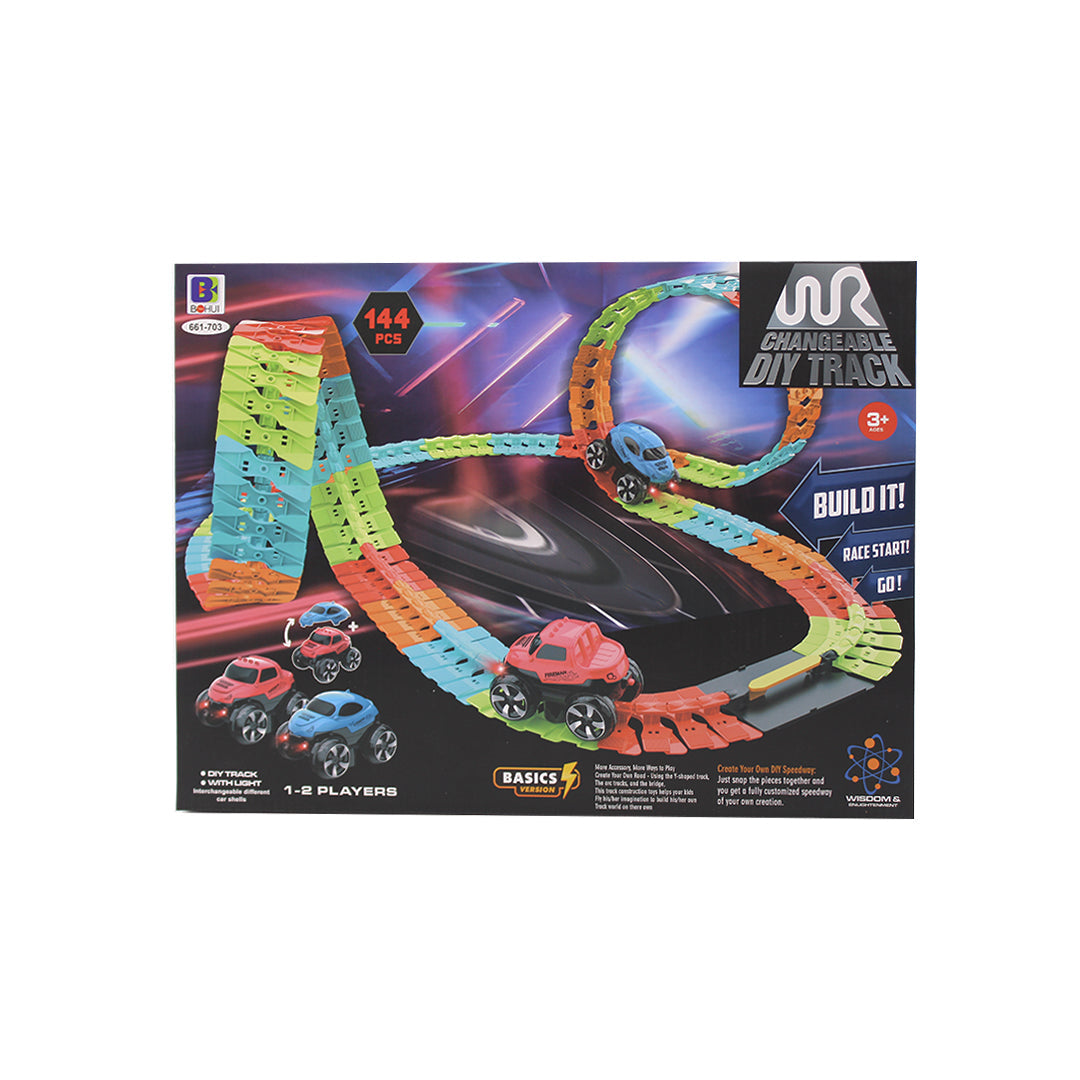 144-Piece DIY Changeable Racing Track Toy Set - Toyspry