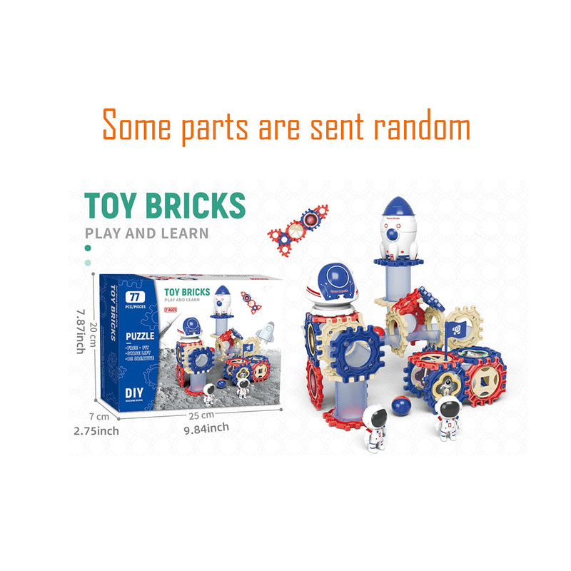 77-Piece DIY Space Construction Blocks Set