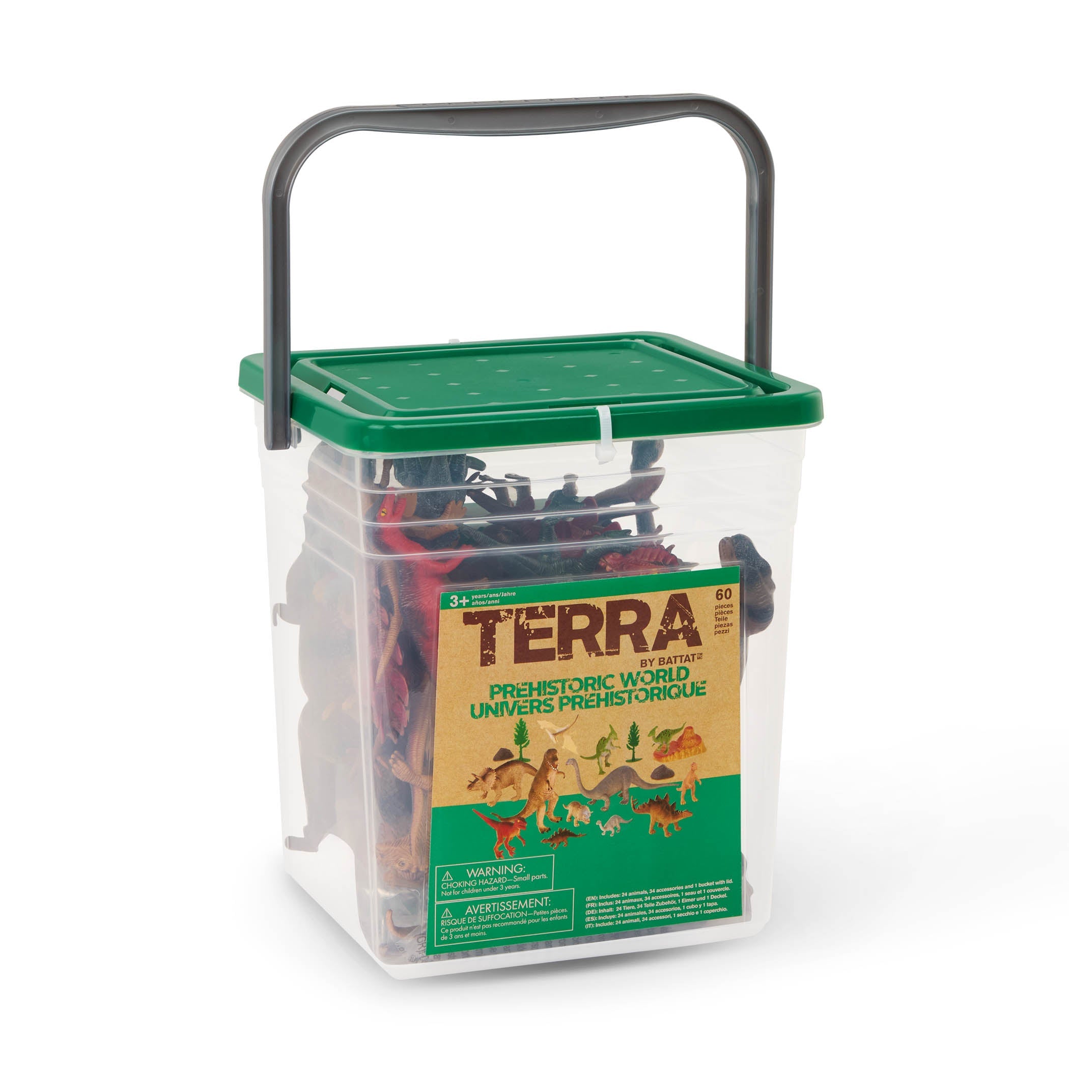 Terra Prehistoric Dinosaurs - 60-Piece Miniature Toy Set - Toyspry