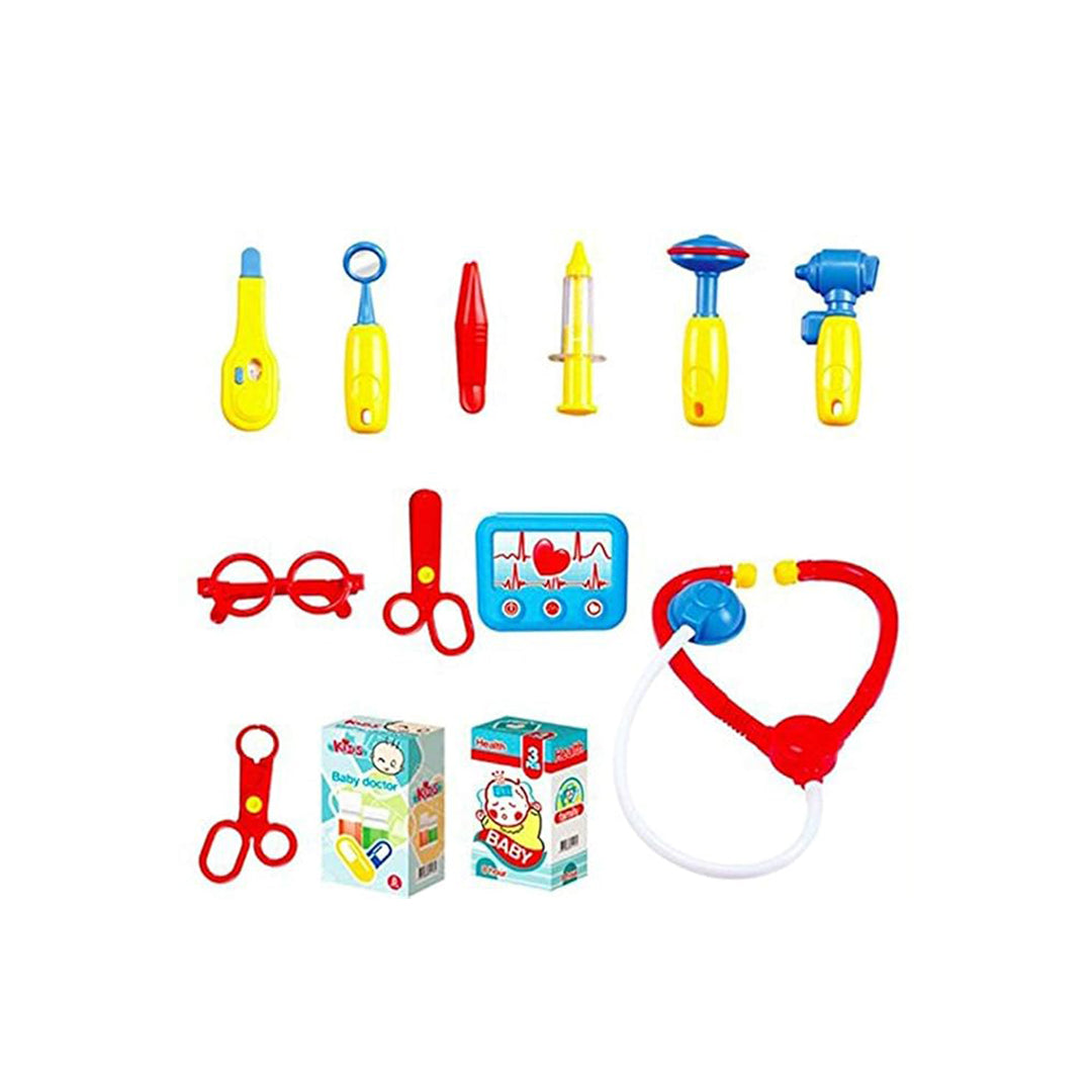 18-Piece Kids Doctor Set with Trolley & Clinic Accessories - Toyspry