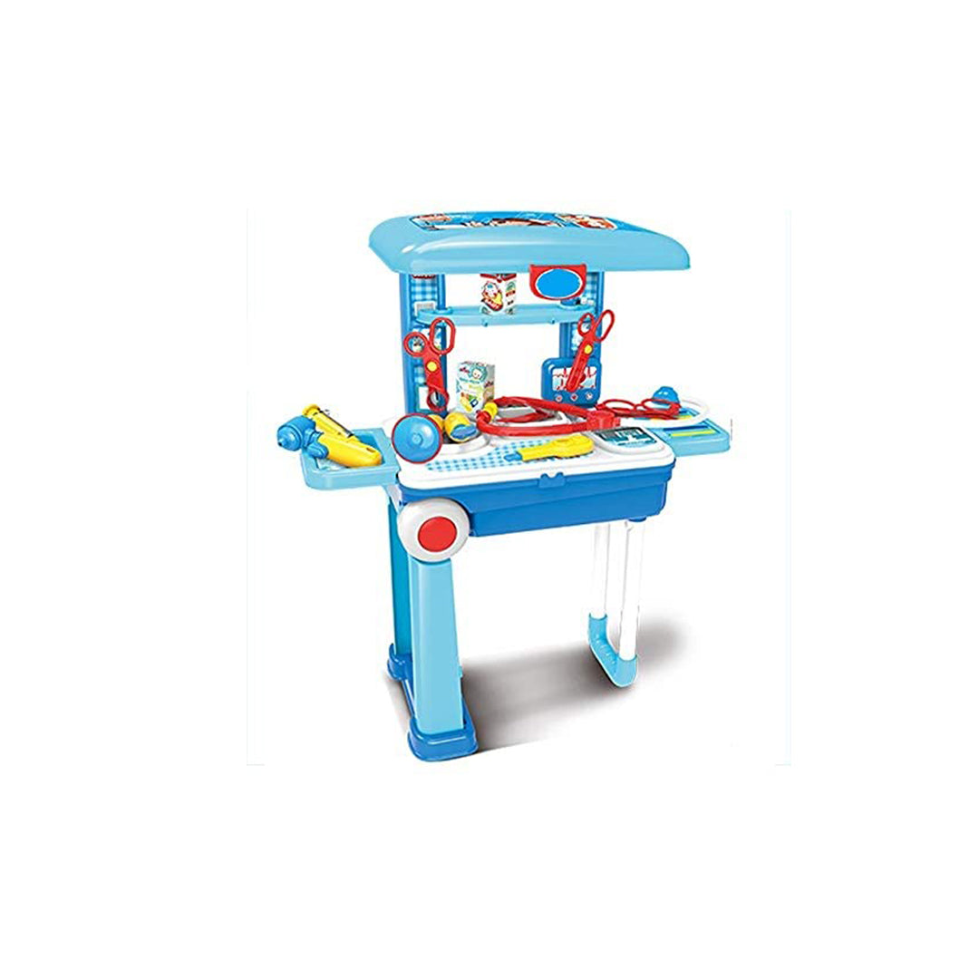 Kids Doctor Play Set - 18-Piece Trolley & Clinic Accessories