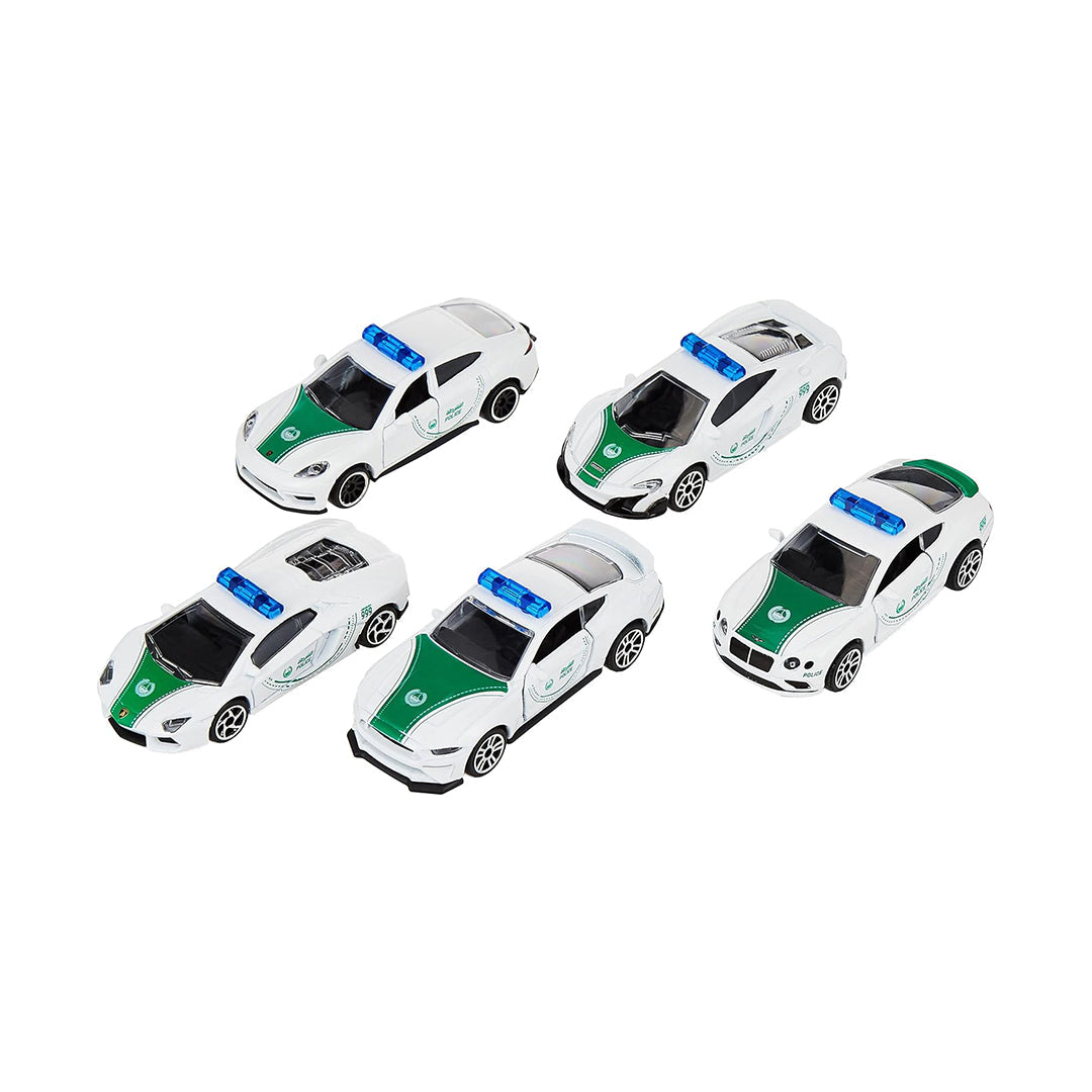 Majorette Dubai Police Super Car 5-Pack - Diecast Toy Car Set - Toyspry