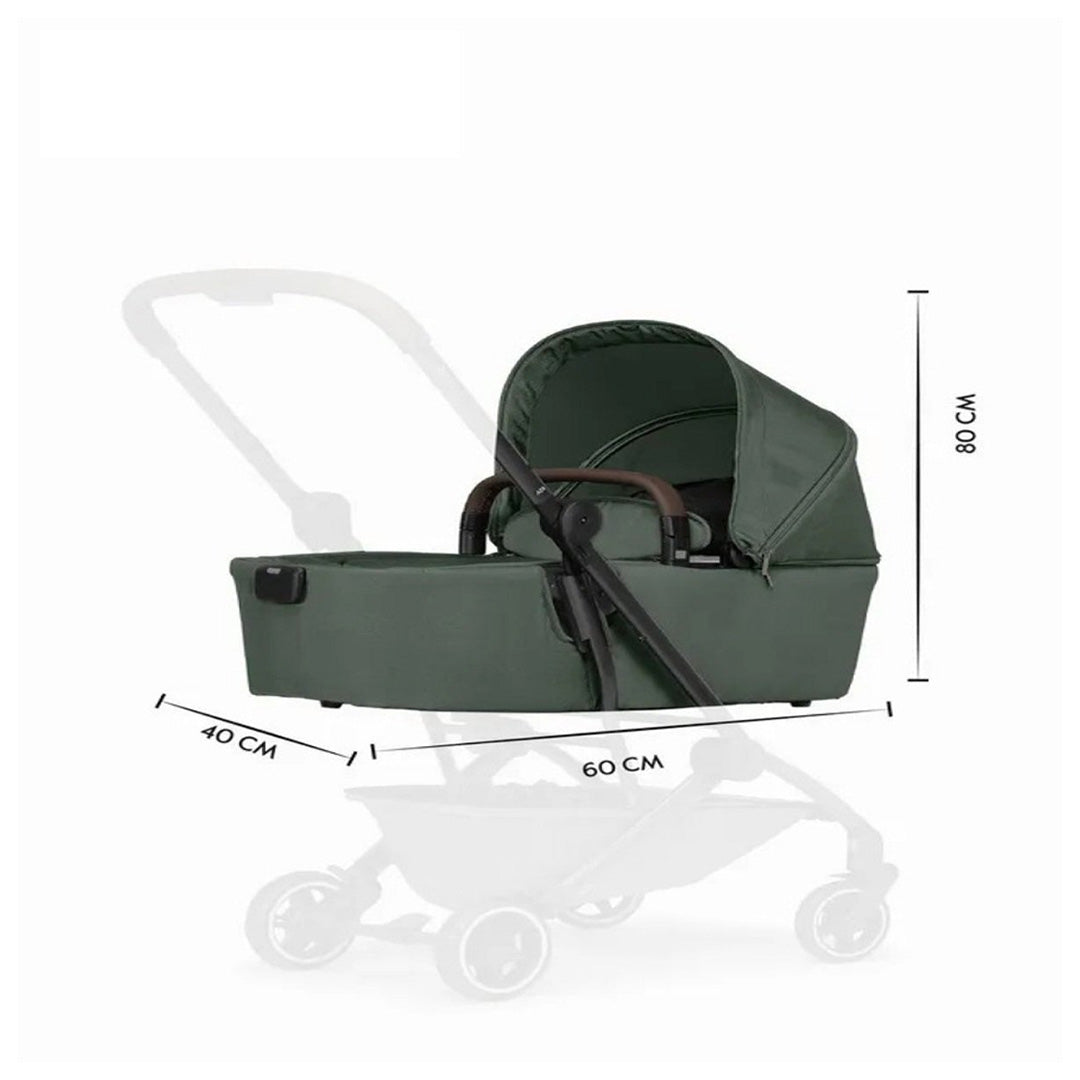 Joolz Aer+ Stroller & Carrycot Bundle - Compact Travel Buggy Set (Forest Green) - Toyspry