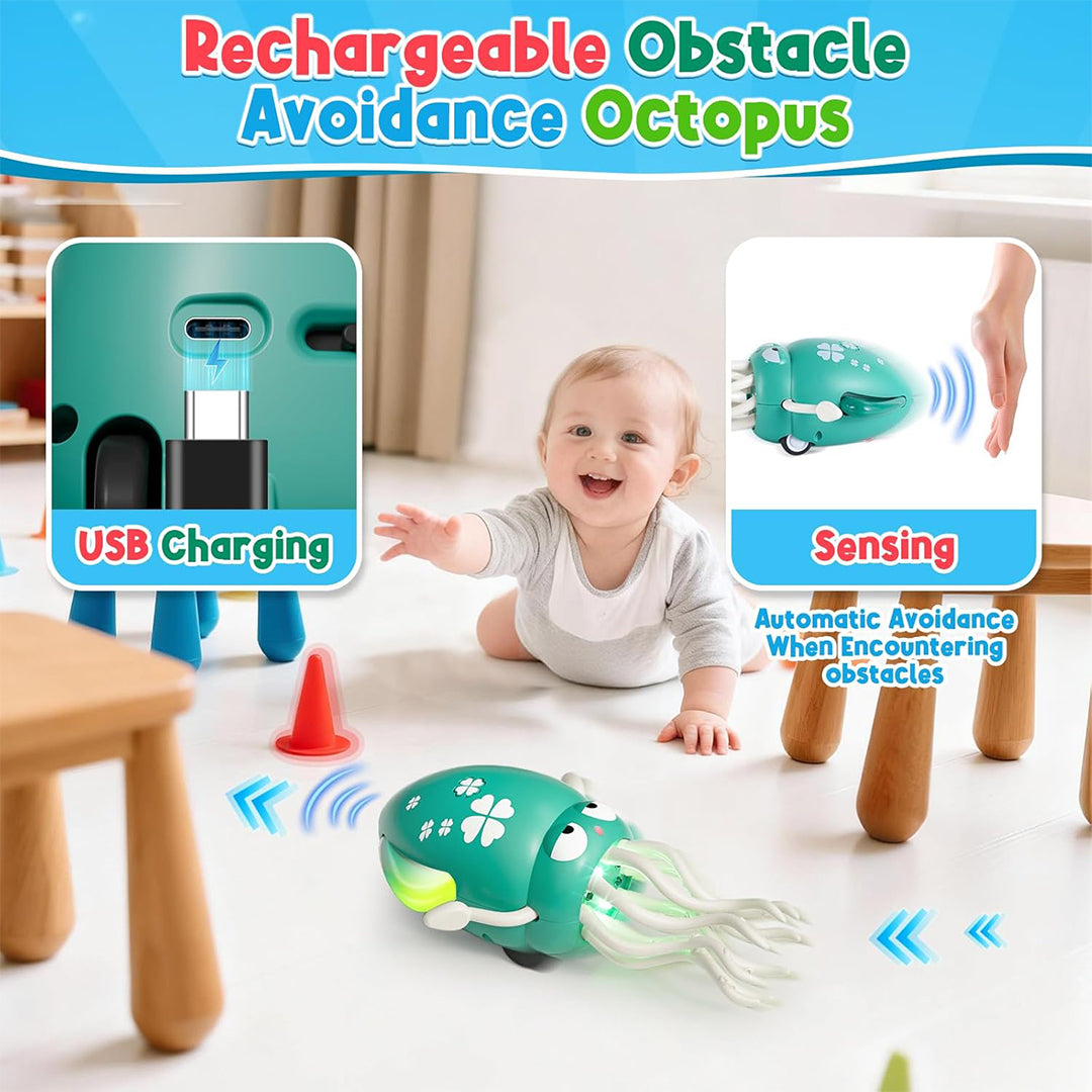 Dancing Squid - Musical Crawling Baby Toy - Toyspry