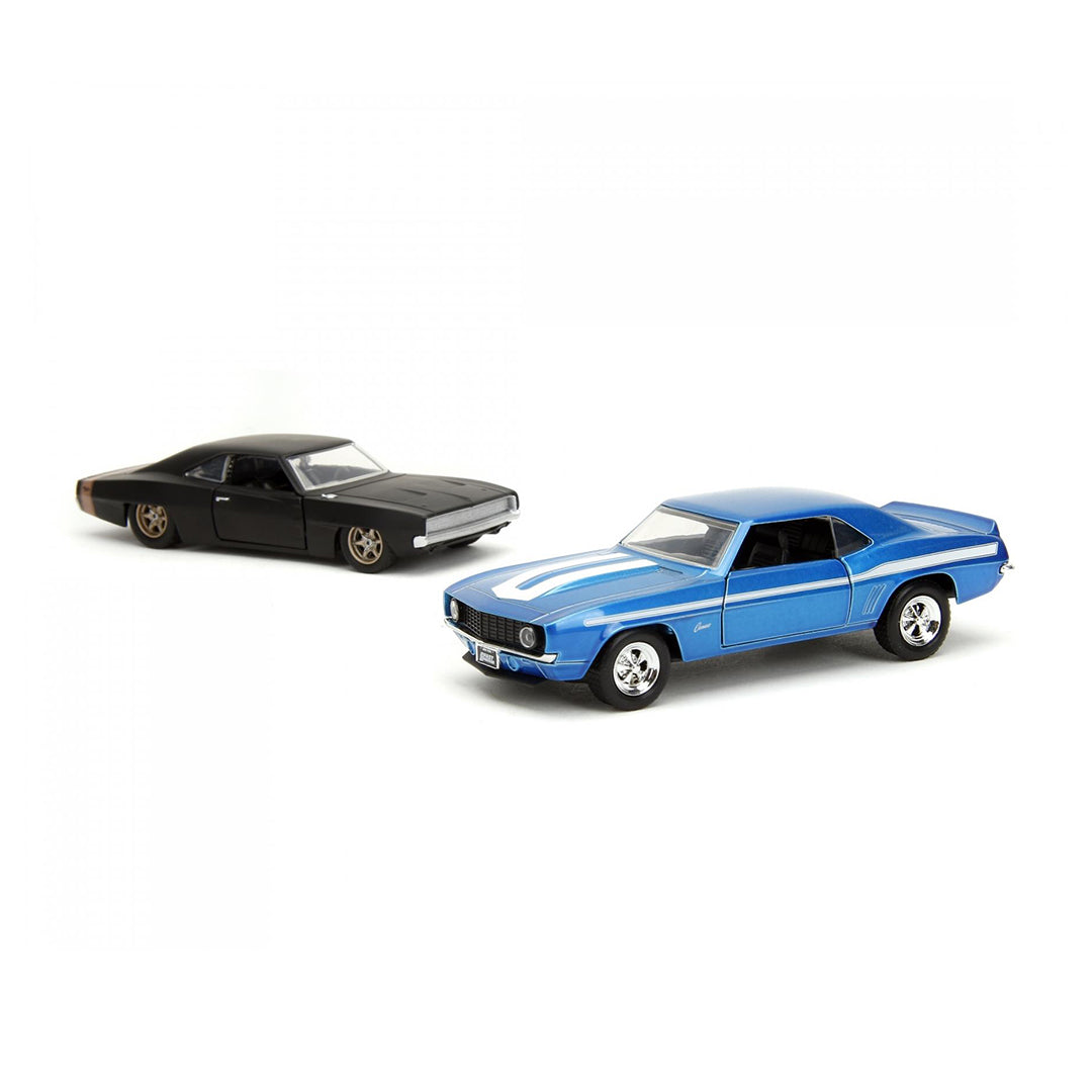 Fast & Furious '69 Camaro & '68 Charger Twin Pack - 1:32 Diecast Model Car Set - Toyspry
