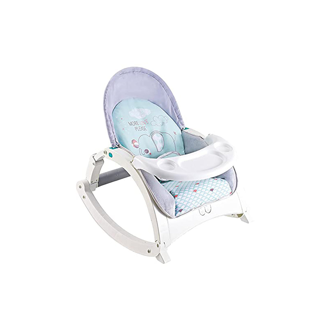 Fitch Baby 2-in-1 Baby Rocking Chair - Infant to Toddler Seat (Grey)