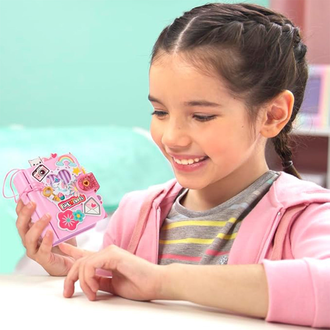 Funlockets Secret Mini Journal with Lock & Key - Collectible Surprise Toy (15+ Surprises)