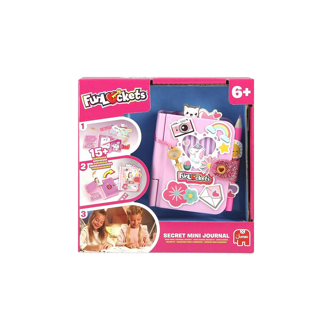 Funlockets Secret Mini Journal with Lock & Key - Collectible Surprise Toy (15+ Surprises) - Toyspry